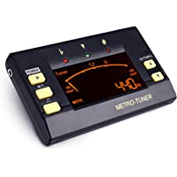 Mugig 3 en 1 Multifunción Afinador Metrónomo Sintonizador Digital para Guitarra- Bajo- Violín- Ukulele con Gran Pantalla…